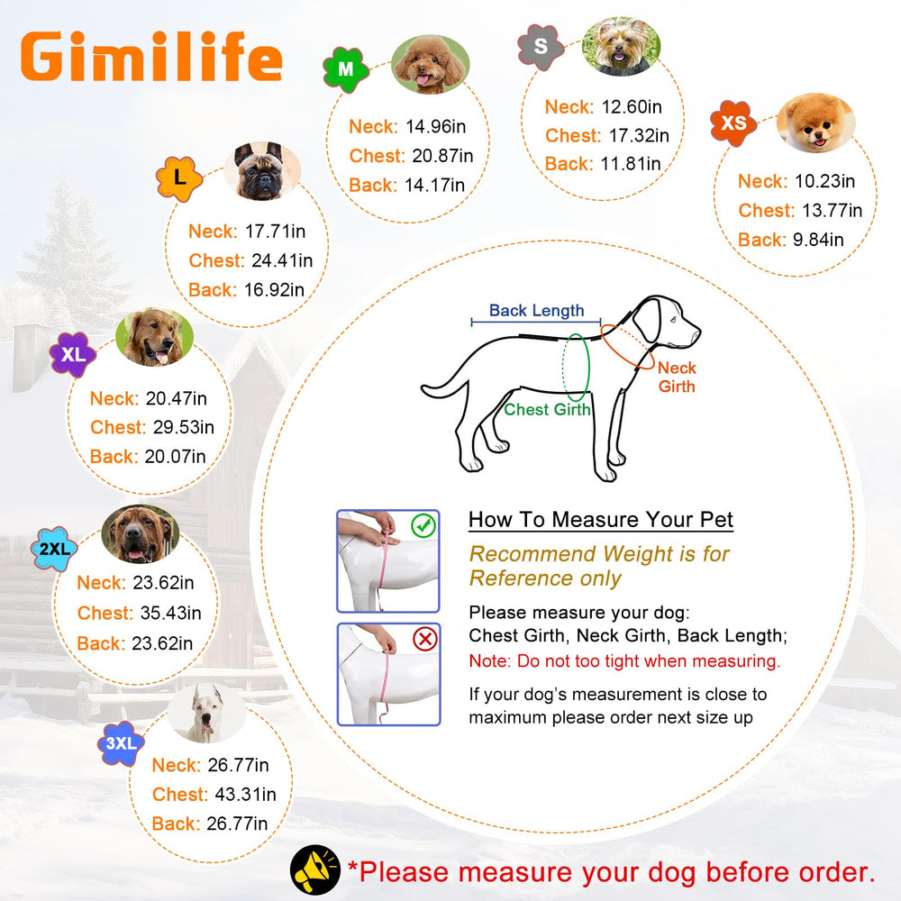 Gimilife padded dog coat in outdoor use demonstrates versatile winter wear.