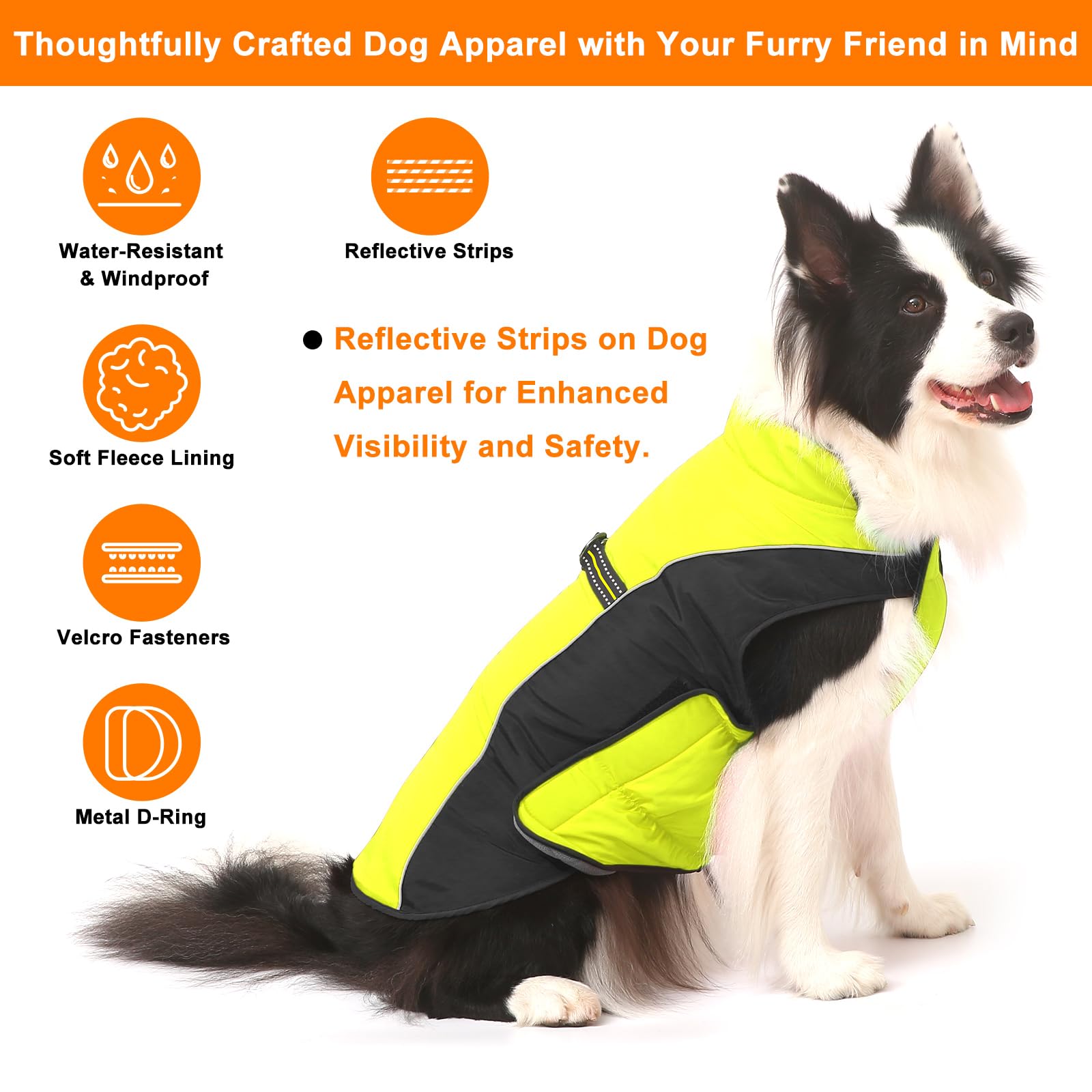 Gimilife winter coat side view shows adjustable fit for snug comfort.