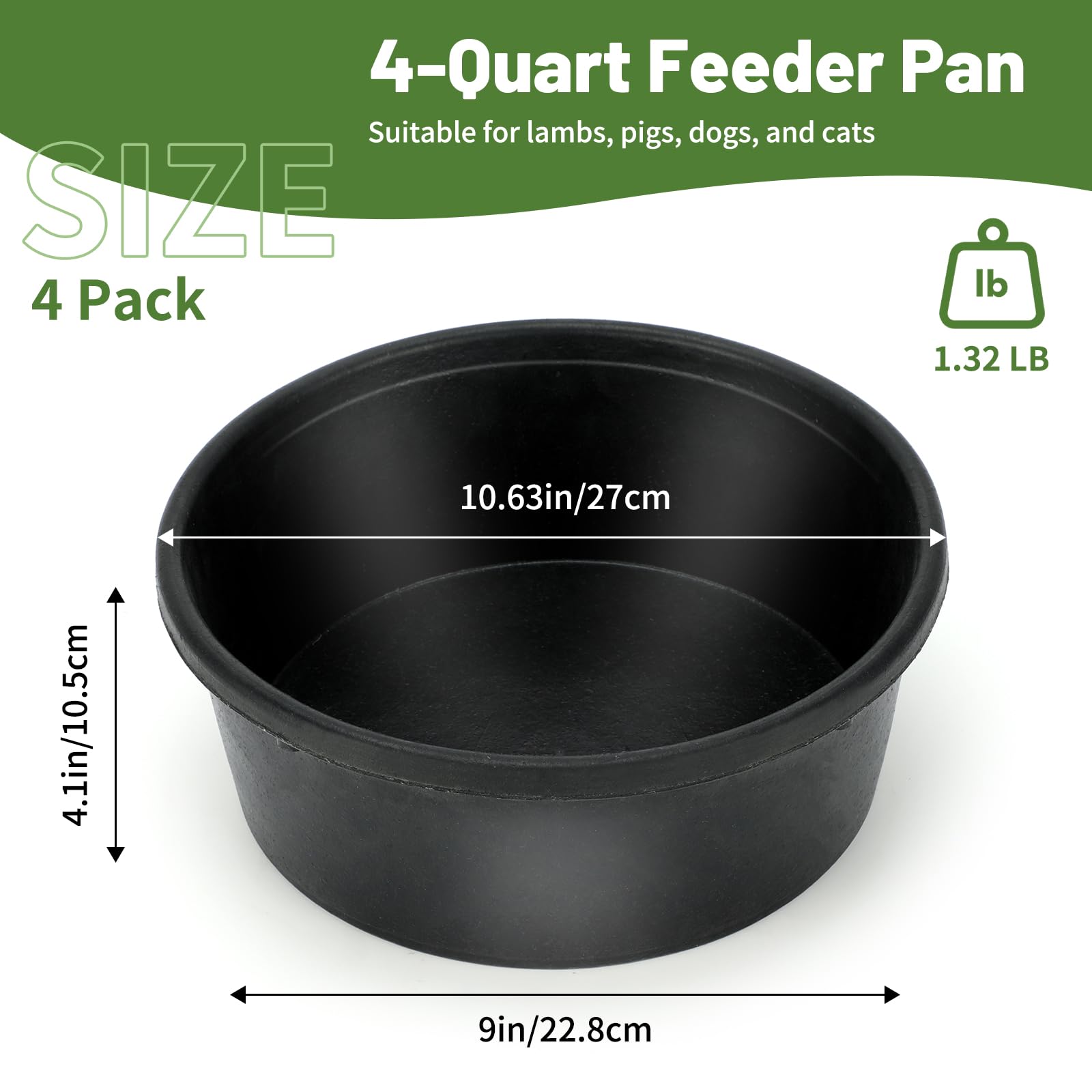 GINDOOR 1-gallon feed bucket offers large capacity for livestock and pets.