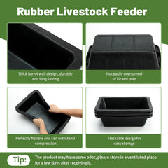 GINDOOR 3pack large rubber feeders durable-wall closeup highlights thick-walled construction.