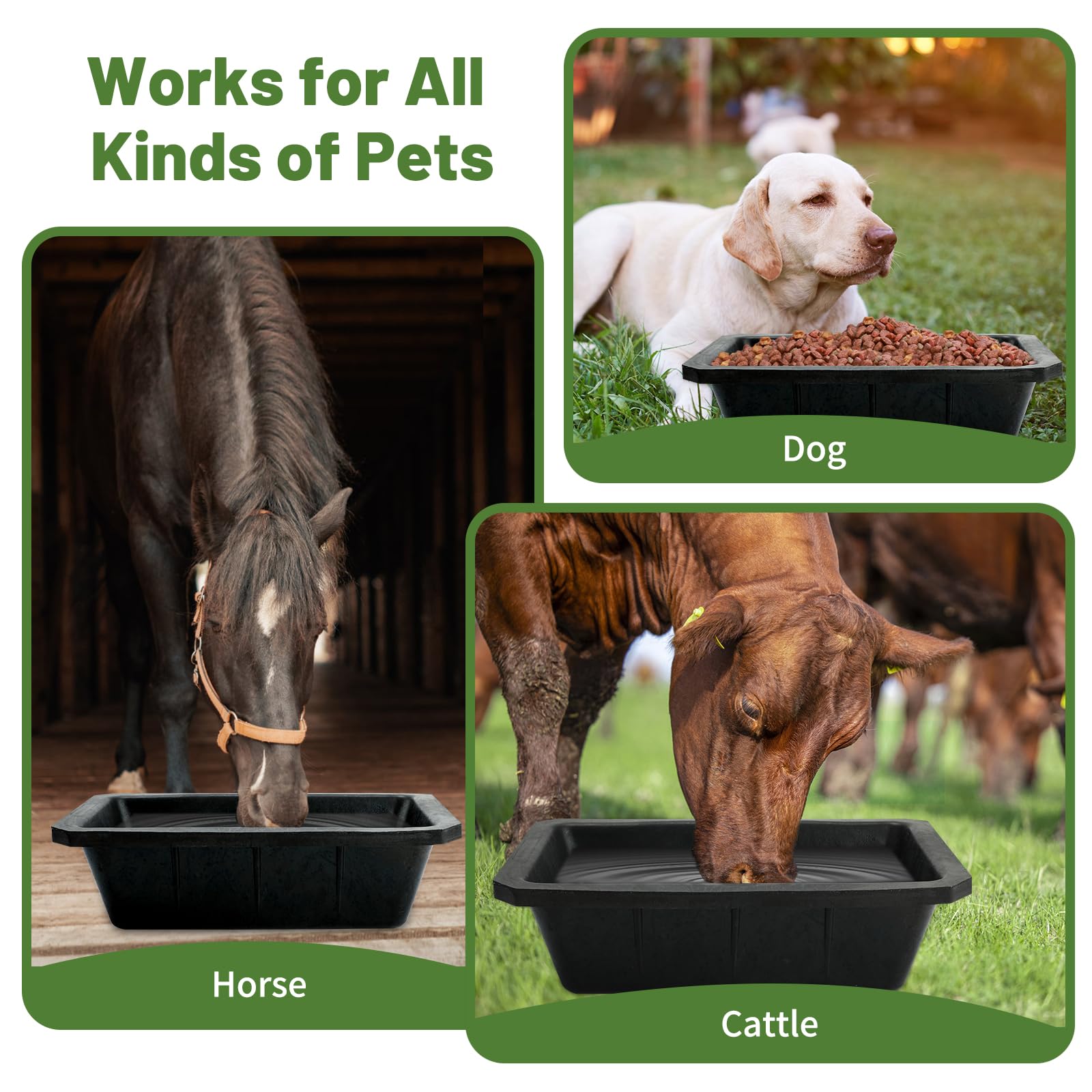 GINDOOR farm-friendly feeder bucket suitable for water and feed storage.