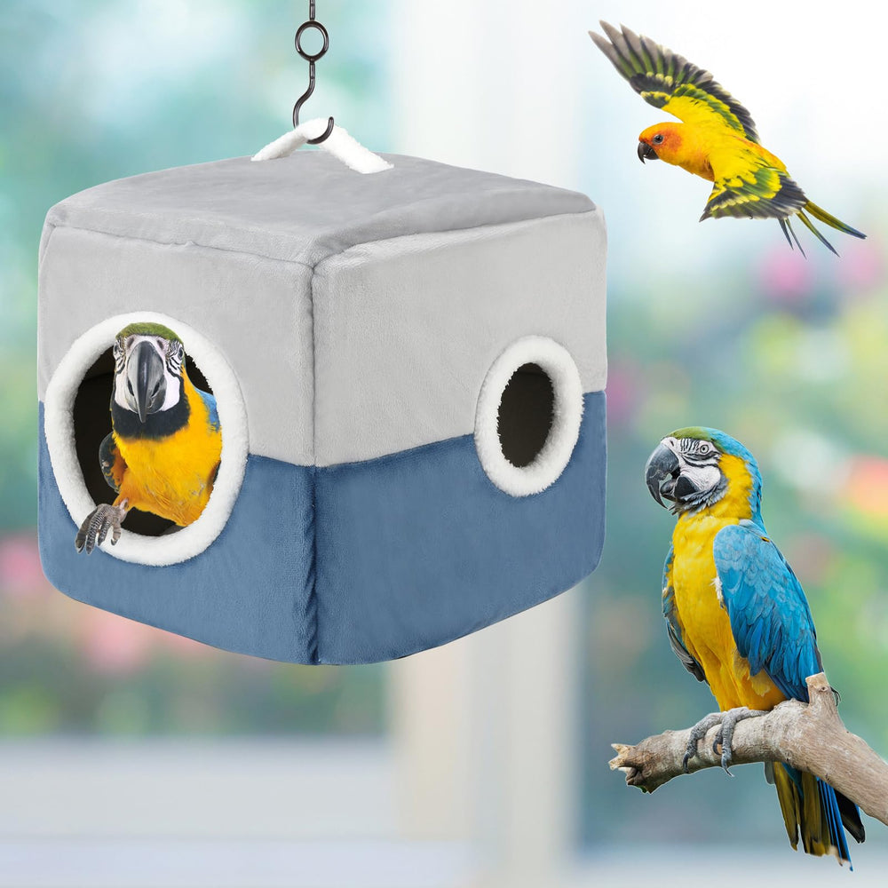 GINDOOR large bird nest with colorful interior, inviting cage retreat.