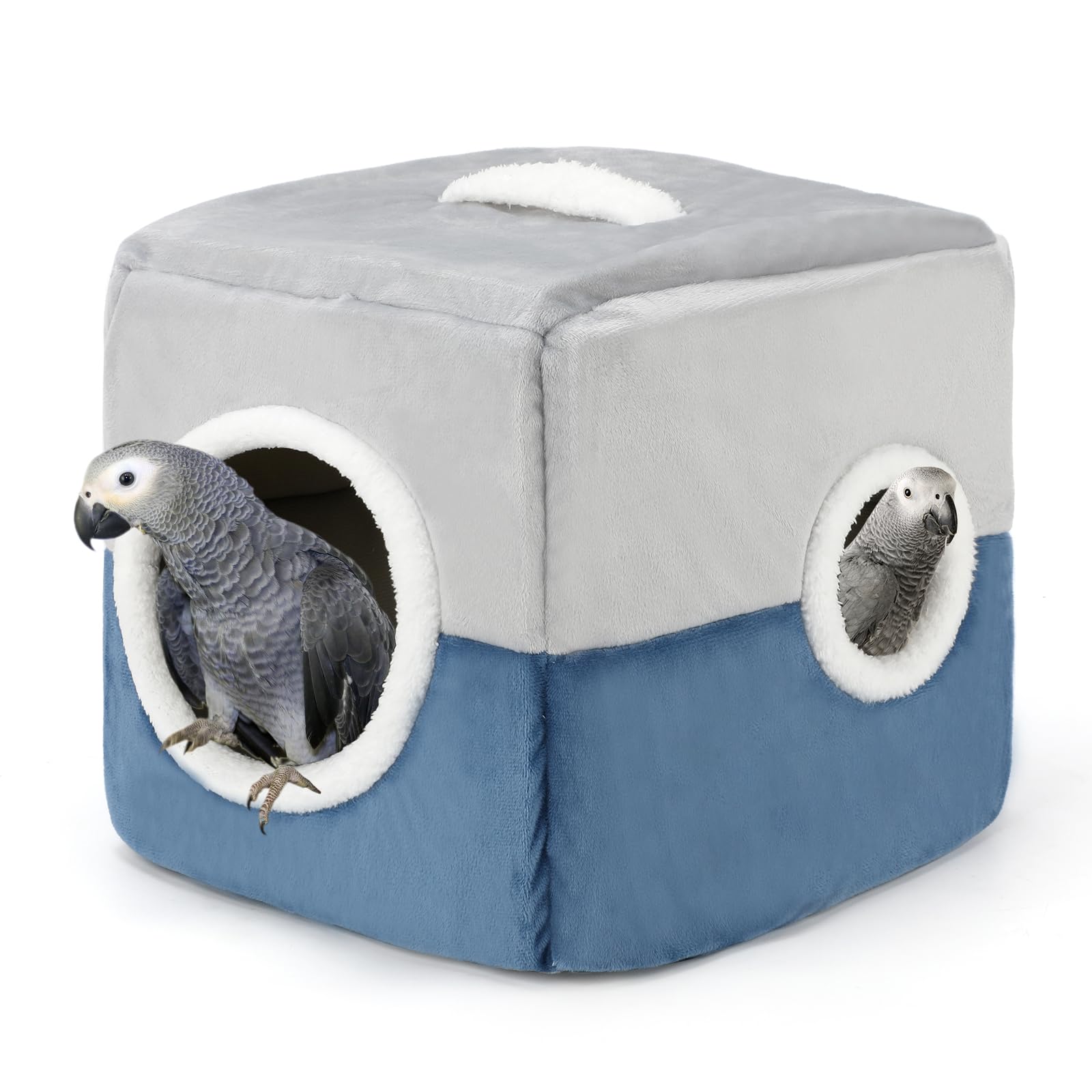 GINDOOR large winter bird nest house, spacious resting space for big parrots.