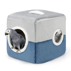 GINDOOR large winter bird nest house, spacious resting space for big parrots.