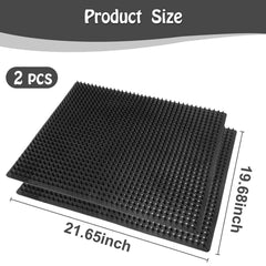 GINDOOR livestock scratching brush side view showing sturdy pads for barn use