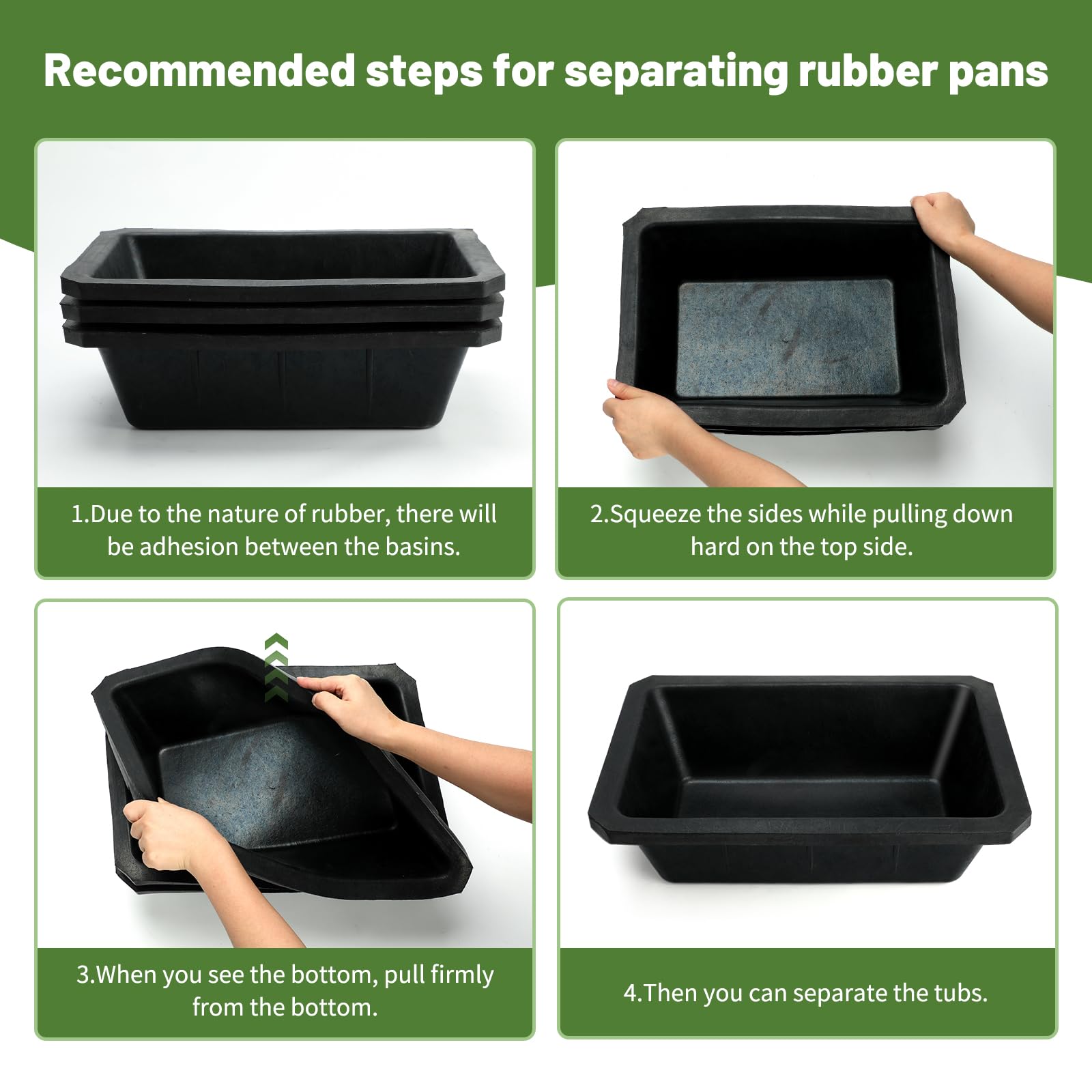 GINDOOR rubber feeder pan durable-wall closeup demonstrates long-lasting resilience under sun.