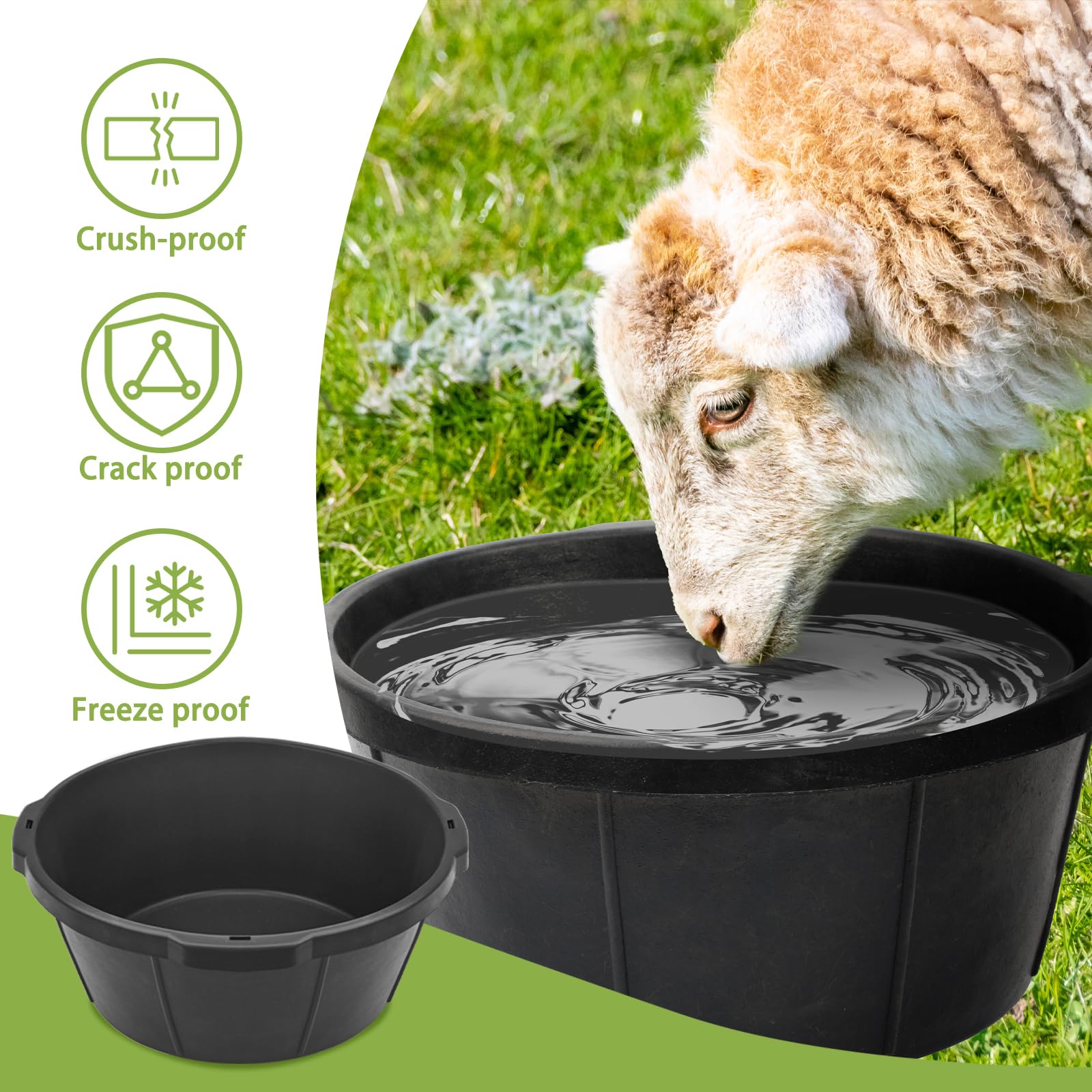 GINDOOR rubber pig-goat-poultry feeder—versatile all-in-one feeding solution.