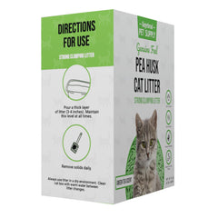 Gingerbread Pet Supply pea husk litter vacuum-sealed bags keep litter fresh until first use.