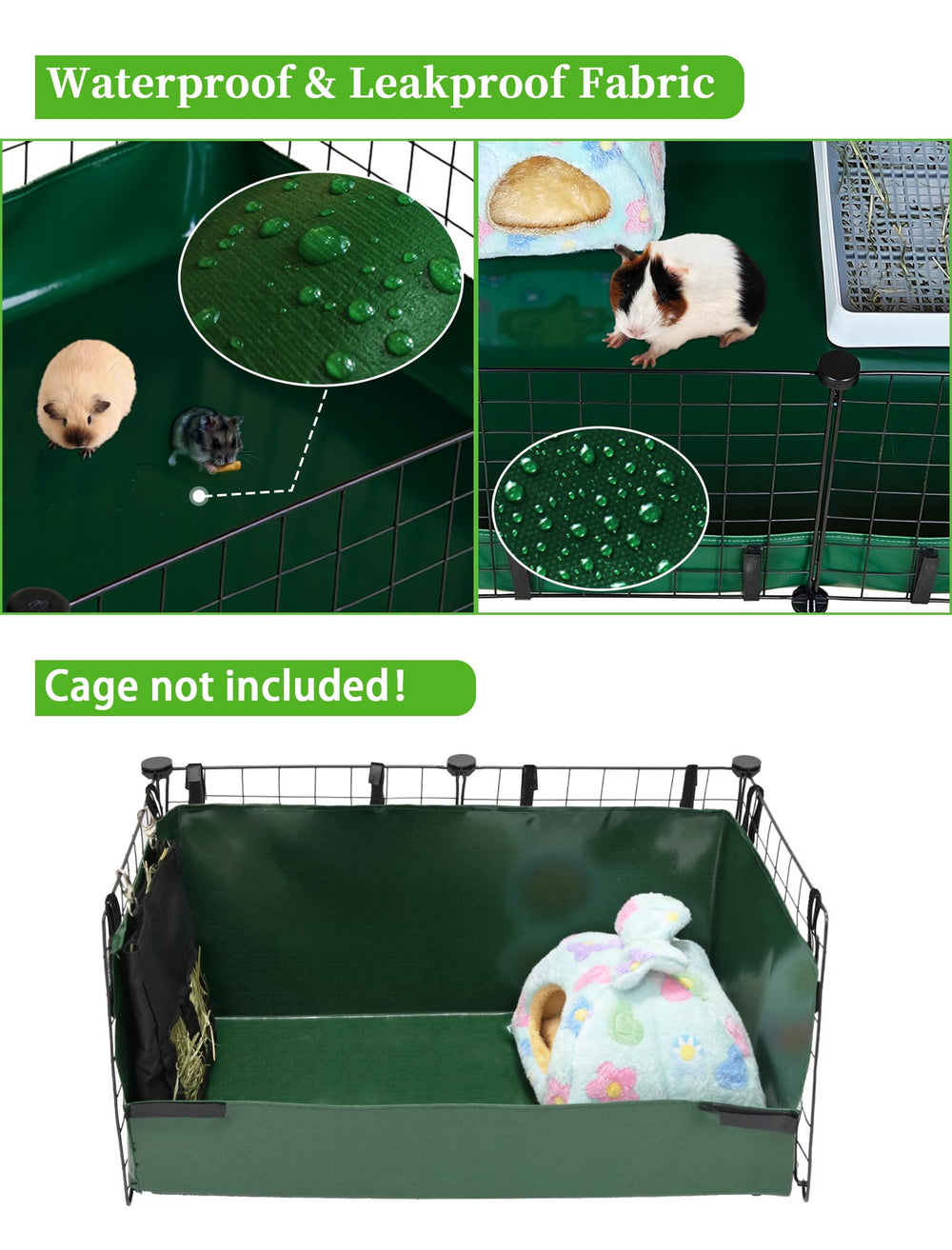 GINIDEAR easy cleaning routine keeps cages tidy and feet dry