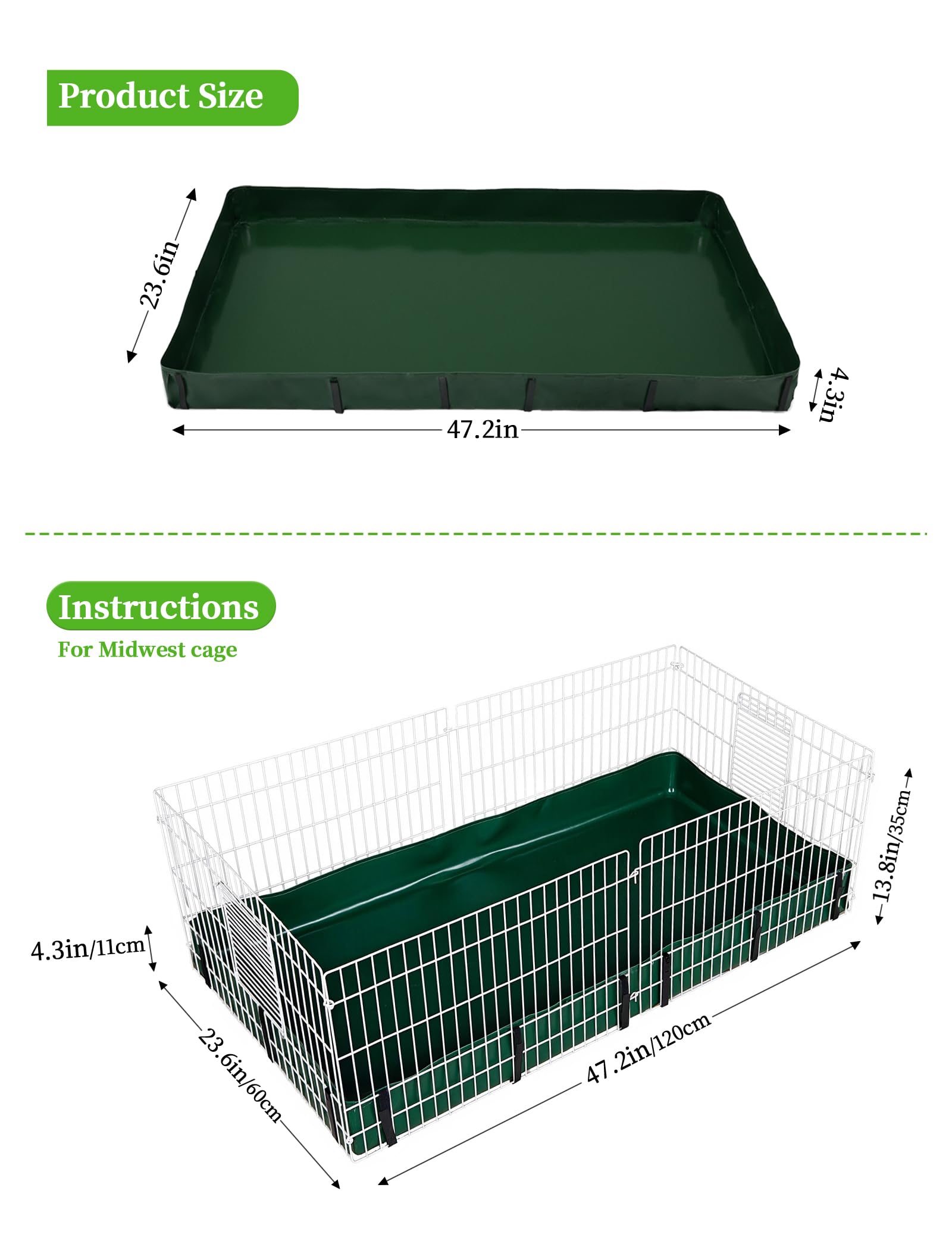 GINIDEAR fit-midwest-cage demonstrates precise sizing for a tidy enclosure.