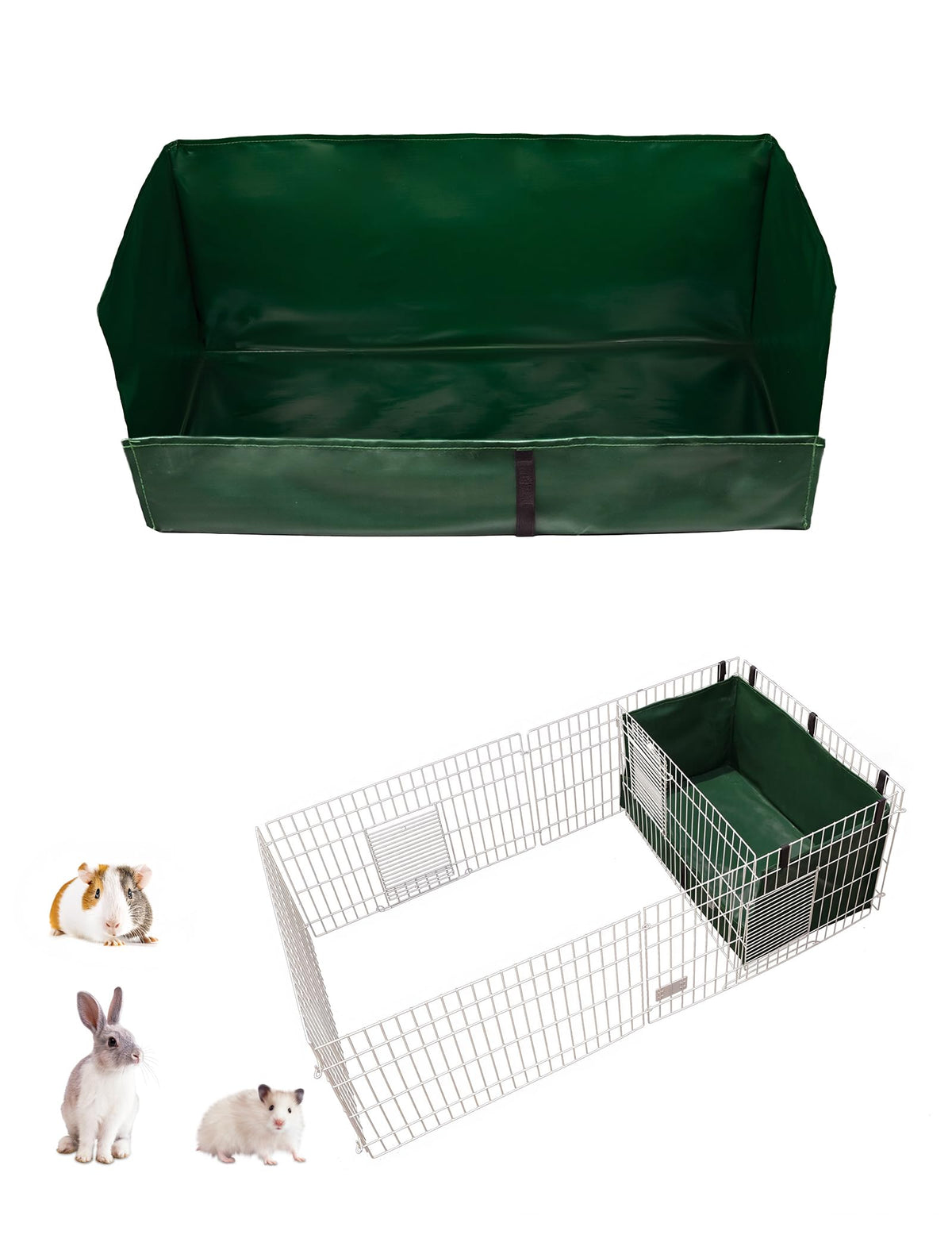 GINIDEAR Guinea Pig Cage Liner base area provides a cleaner, drier living space.