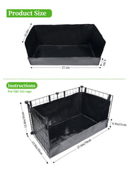 GINIDEAR Guinea Pig Cage Liner high edges help contain spills and droppings.