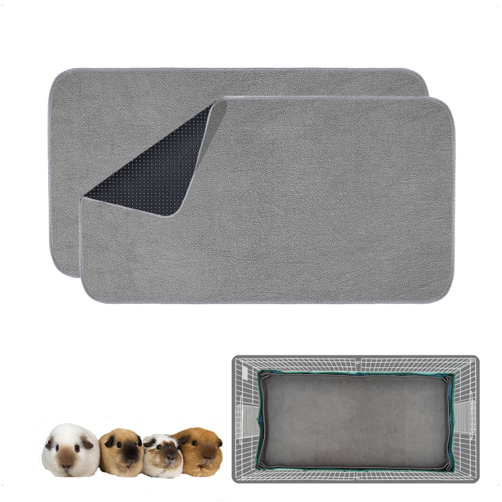 GINIDEAR guinea pig cage liner Midwest 47x24 gray provides a dry, clean base for small pets