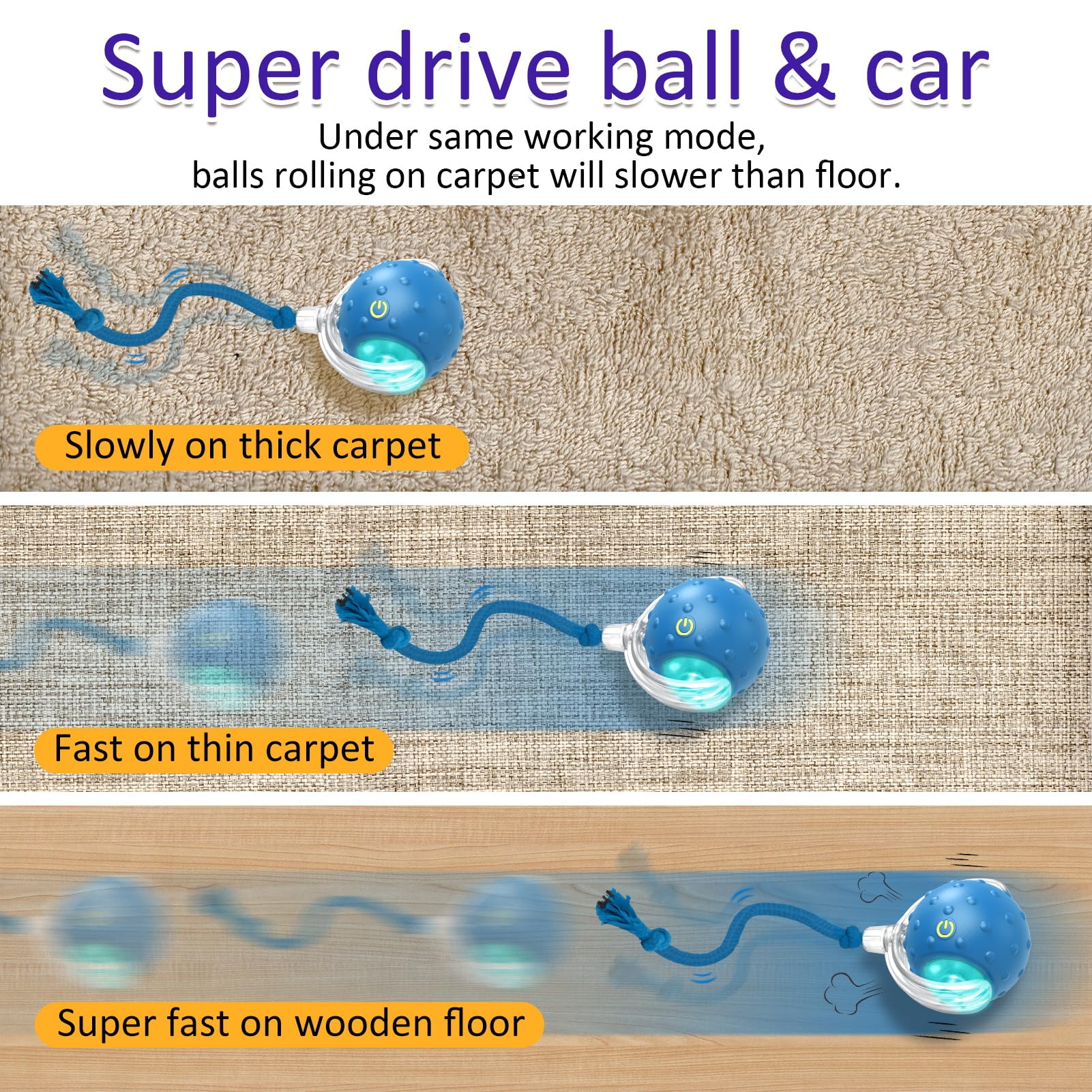 Giociv cat ball blue chirping sounds attract indoor cats.