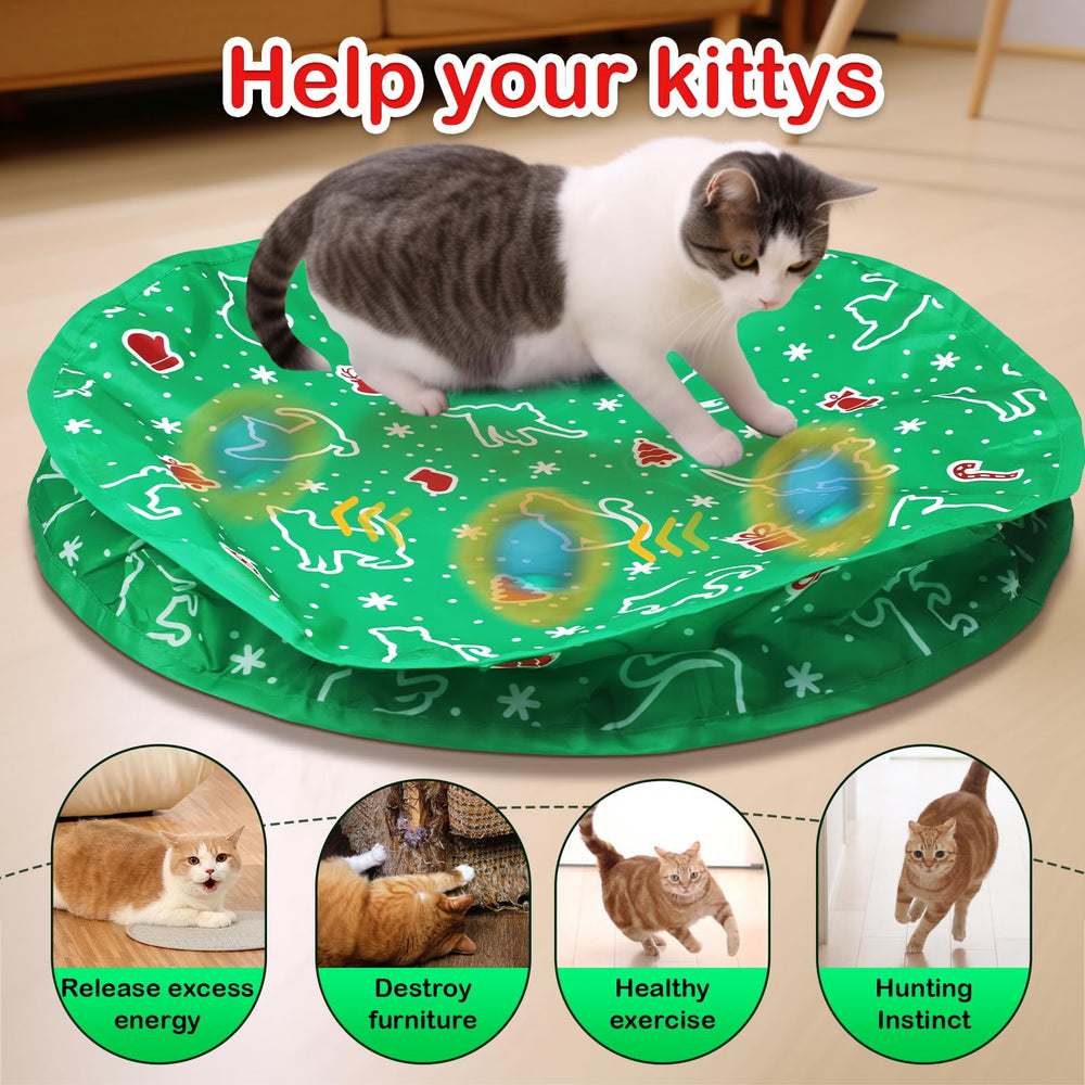 Giociv Interactive Cat Ball Christmas night mode for festive play