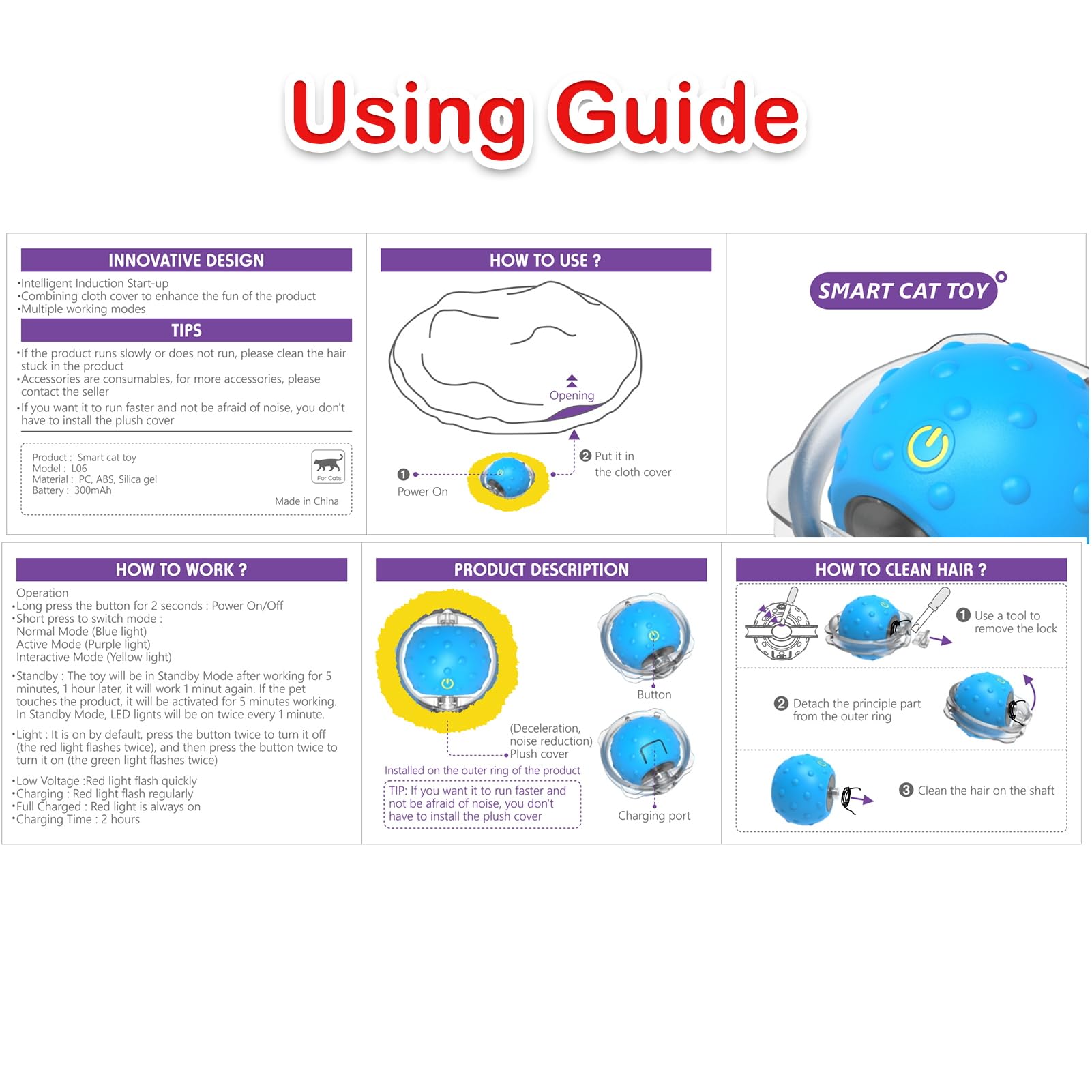 Giociv Interactive Cat Ball floor play area boosts indoor activity