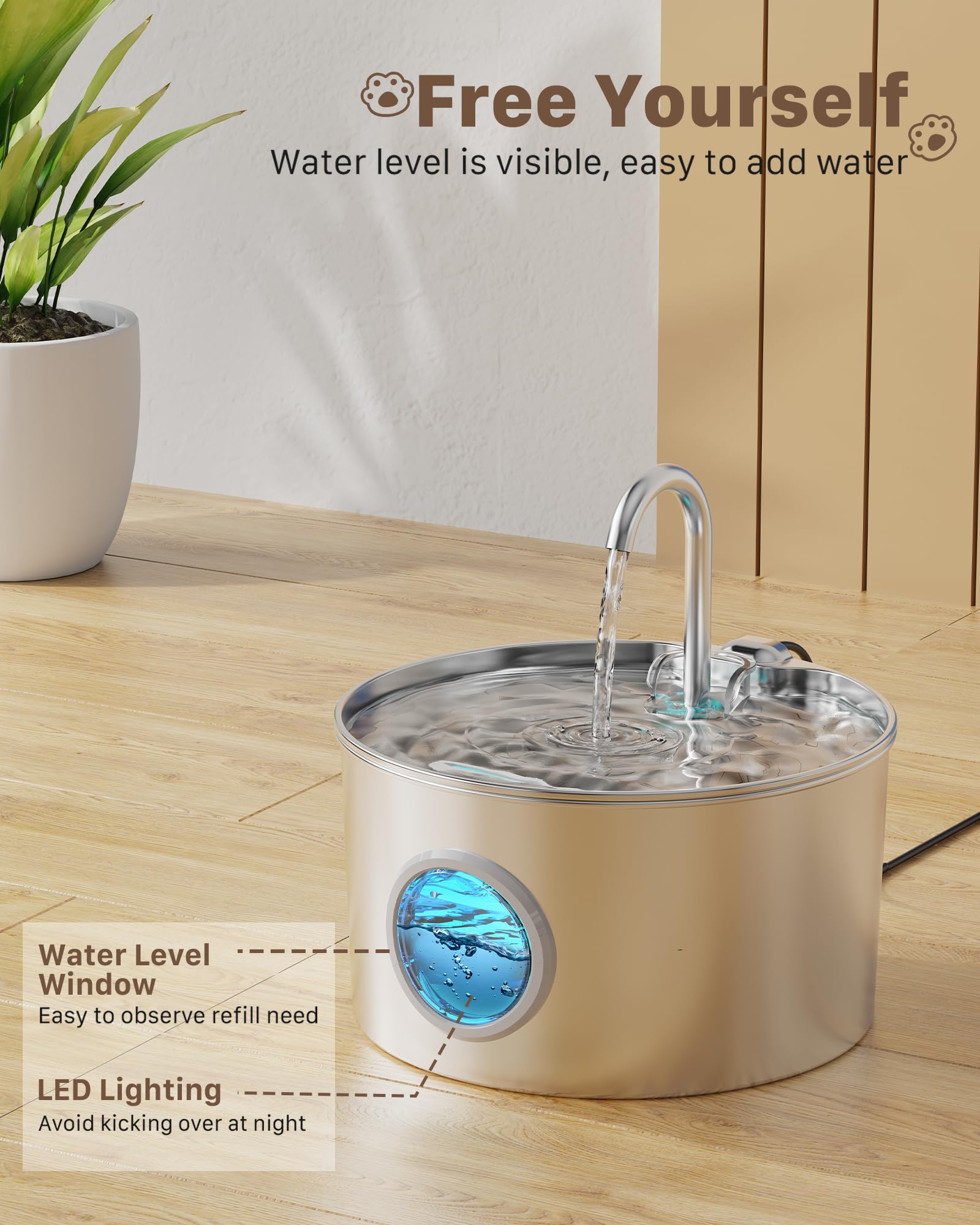 GIOTOHUN 4-stage filtration system closeup ensures fresher water