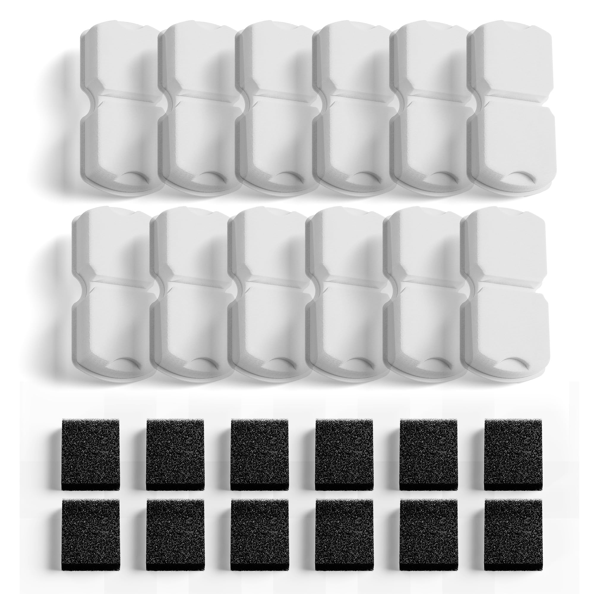 GIOTOHUN cat fountain filter 24-pack carbon and foam packaging for clean filtration options.