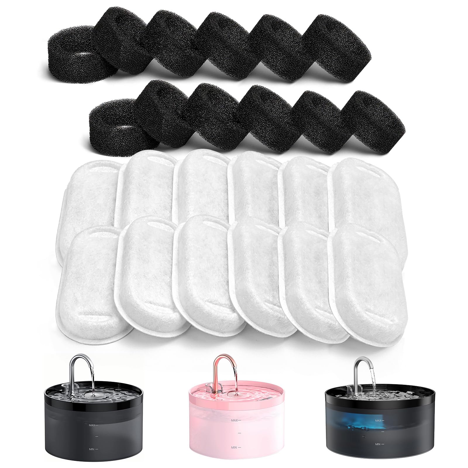 GIOTOHUN cat fountain filter package — filtration kit for refreshed water