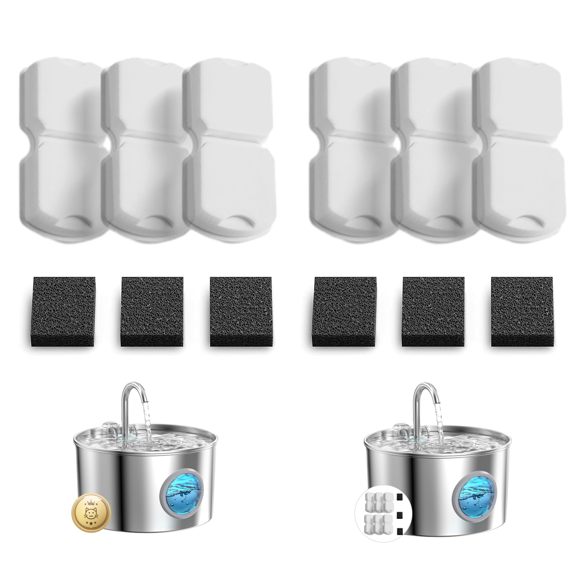 GIOTOHUN cat fountain filter replacement 12-filters pack for better hydration