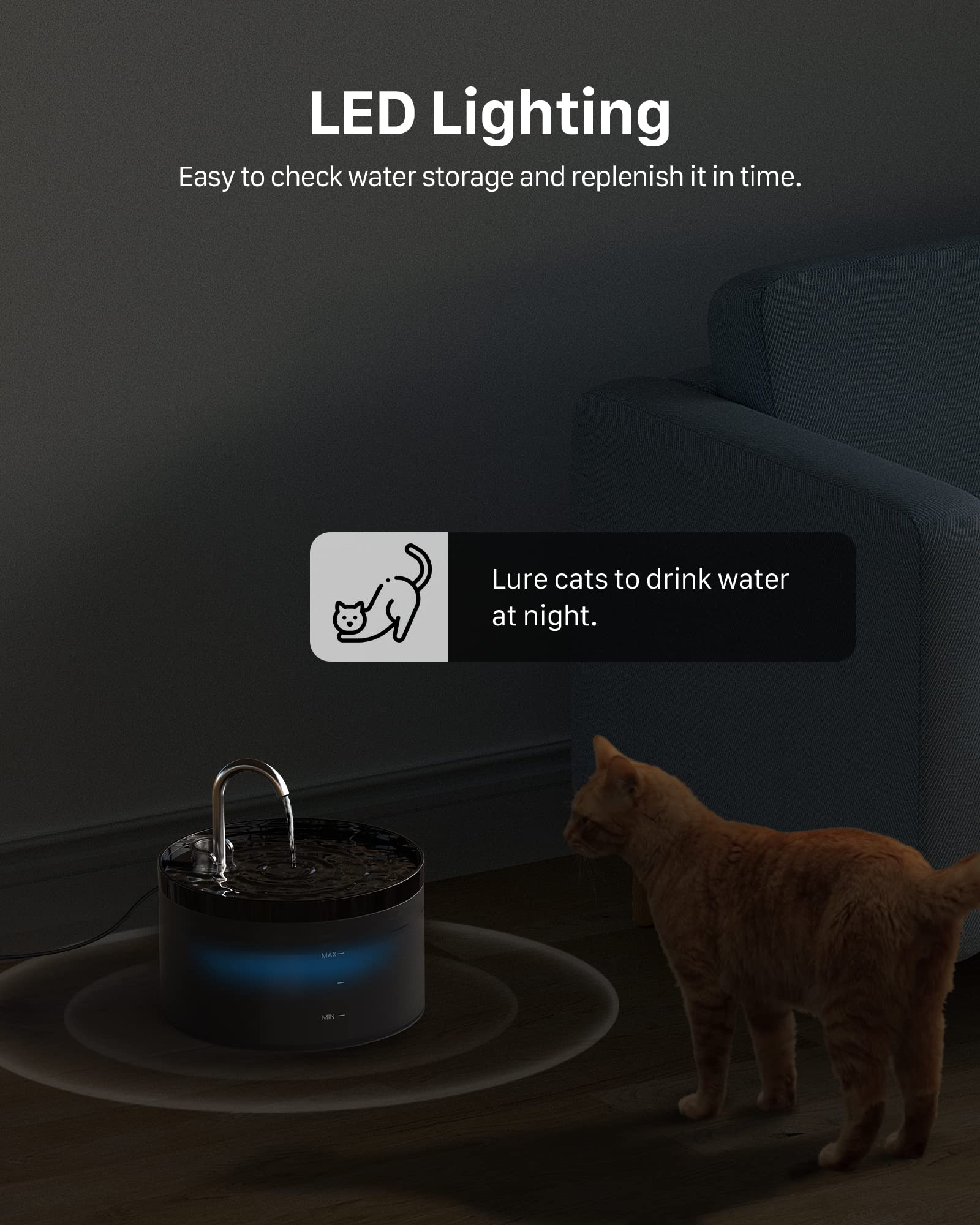 GIOTOHUN cat water fountain simple cleaning and maintenance routine.