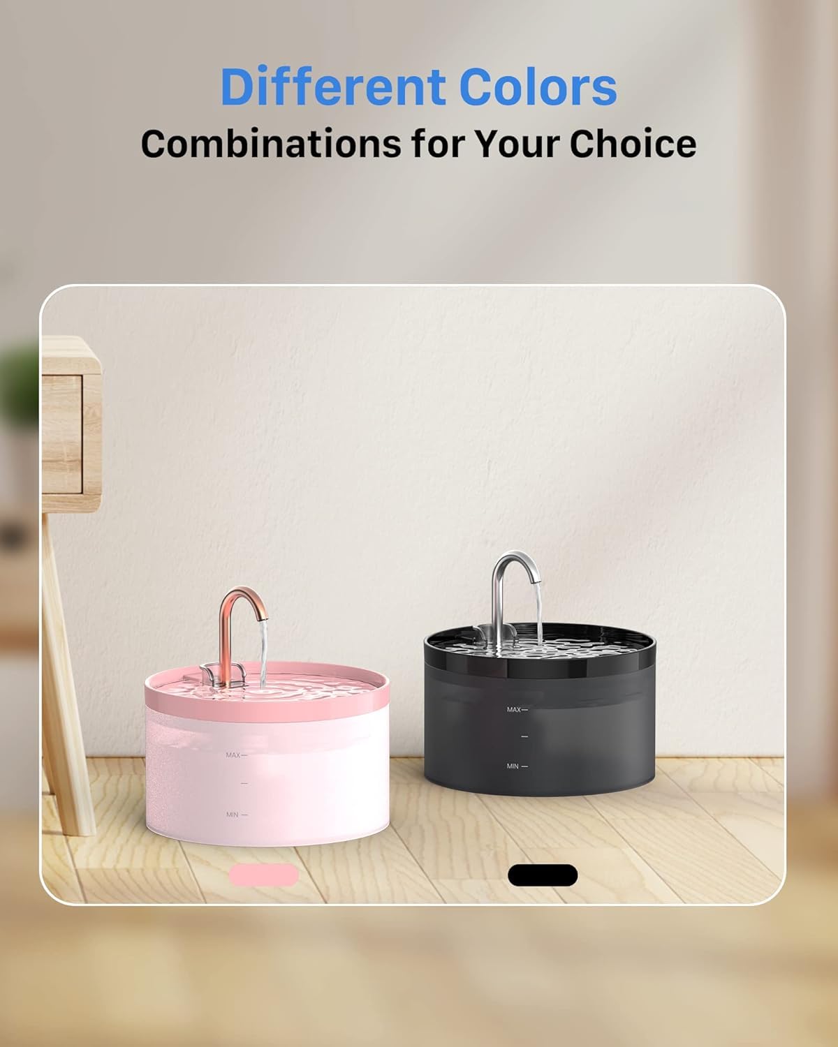 GIOTOHUN cat water fountain with detachable parts for easy cleaning.