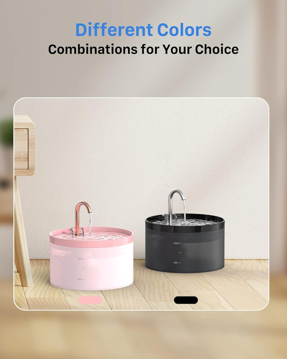 GIOTOHUN cat water fountain with detachable parts for easy cleaning.
