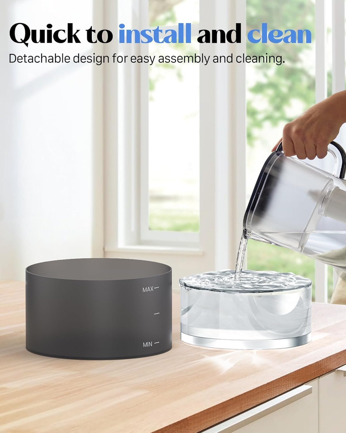 GIOTOHUN cat water fountain easy-clean design supports regular maintenance.