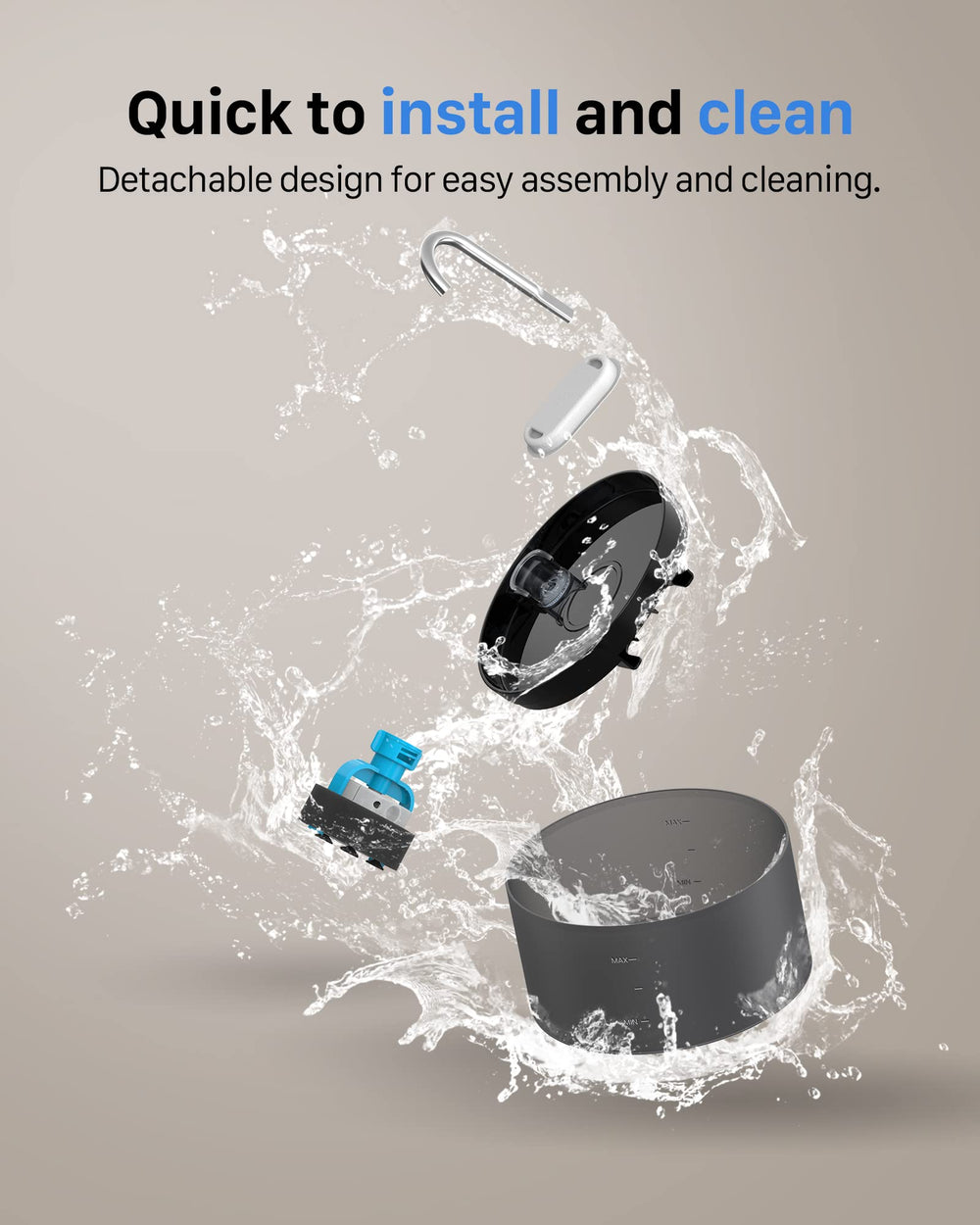 GIOTOHUN cat water fountain ultra-quiet pump for peaceful nights.