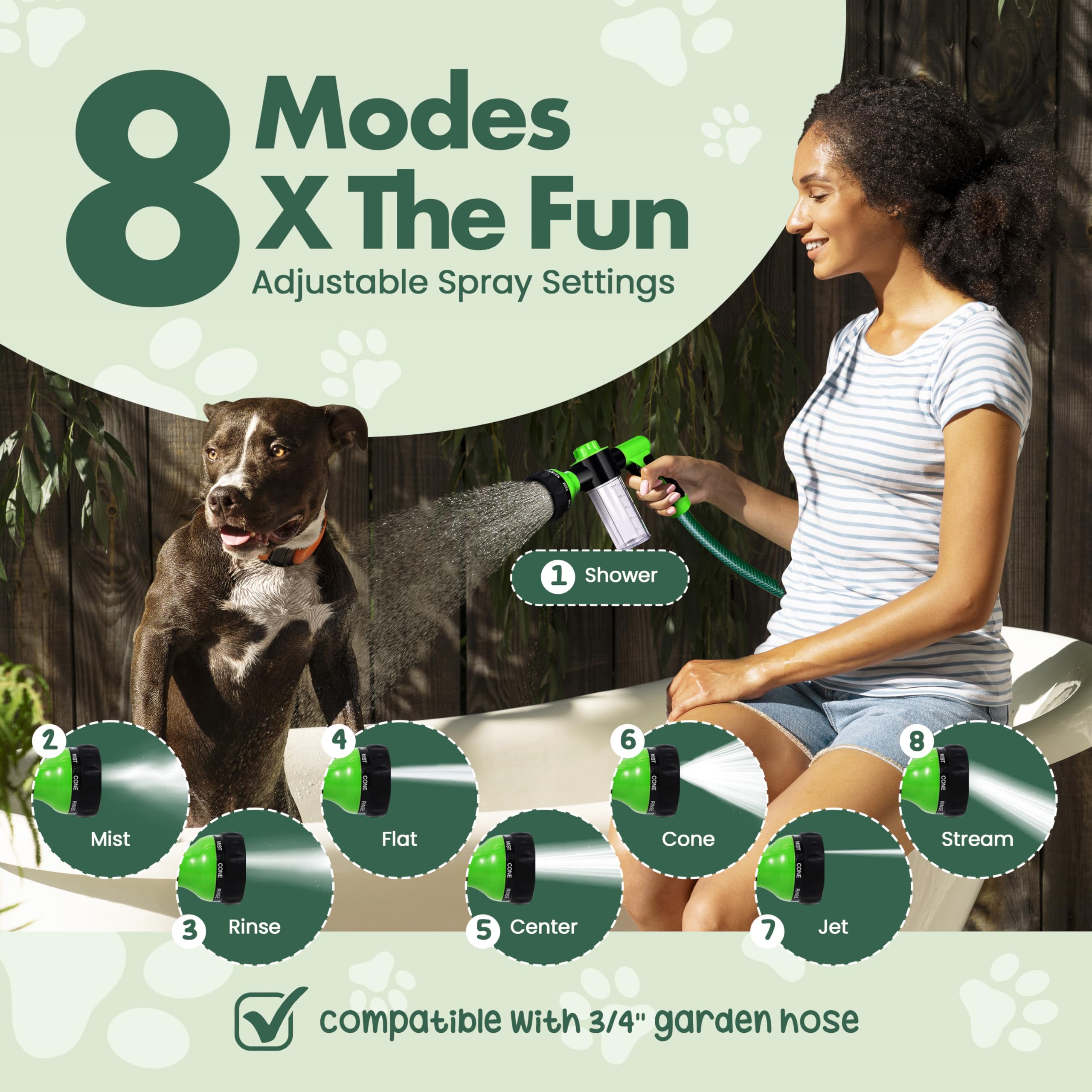 Girl With The Dogs multi-purpose hose nozzle attachment for car wash and garden