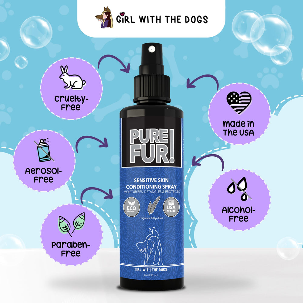 Girl With The Dogs Pure Fur eco-friendly, biodegradable formula ideal for daily use.