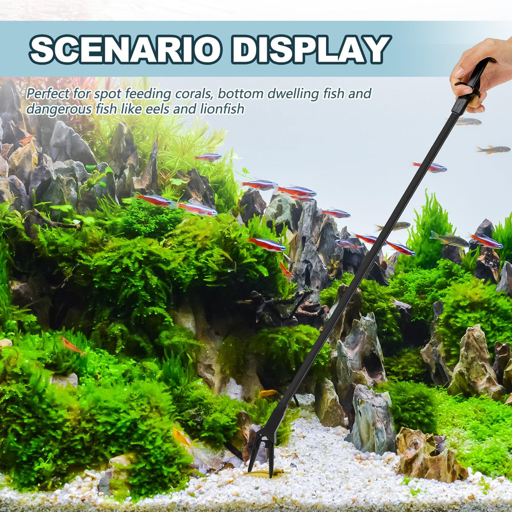 Gisafai aquarium tongs serrated top for firm grip during pruning