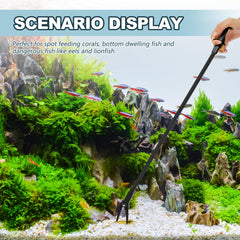 Gisafai aquarium tongs serrated top for firm grip during pruning