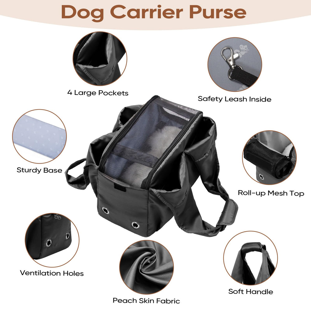 Gisaryc dog purse carrier folded compact demonstrates easy storage between trips