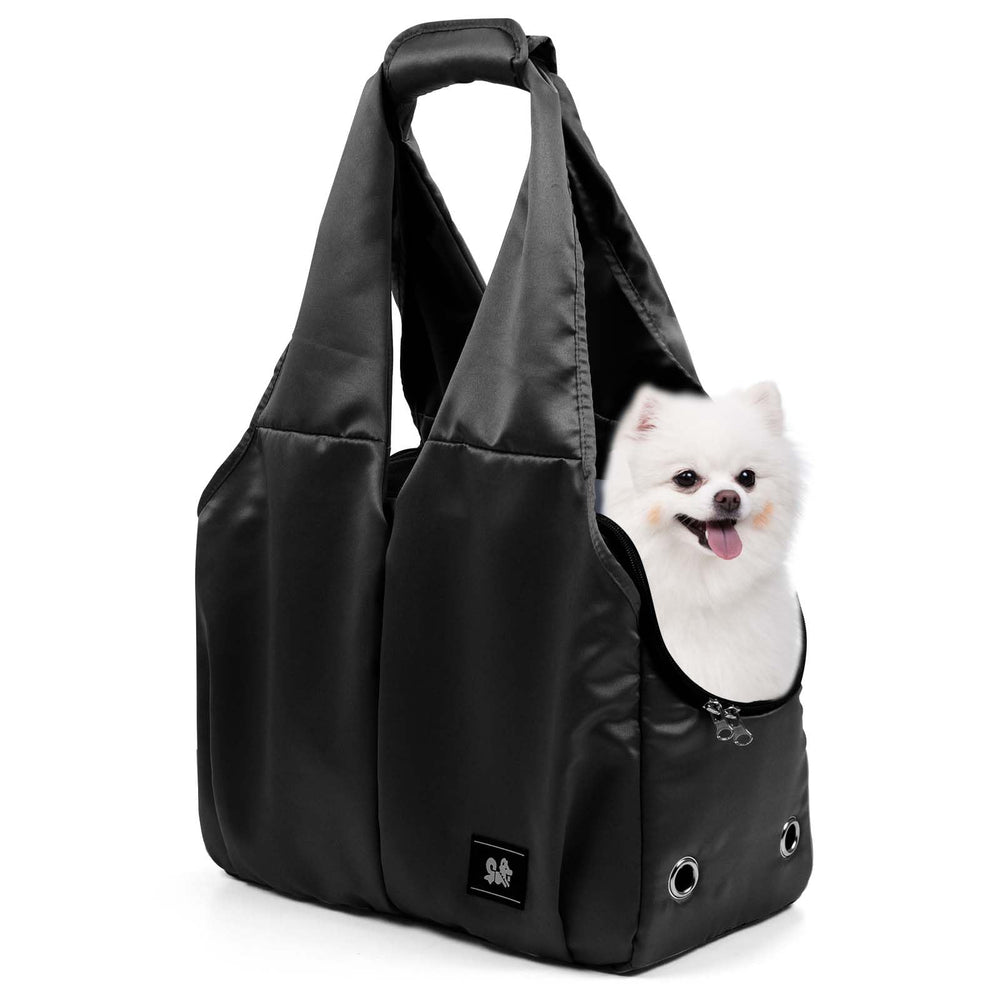 Gisaryc dog purse carrier front view highlights compact travel design for small pets