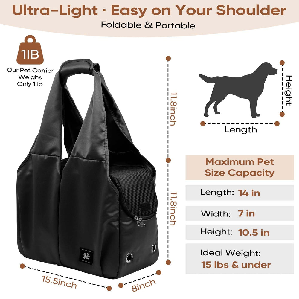 Gisaryc dog purse carrier side pockets emphasizes storage for treats and essentials
