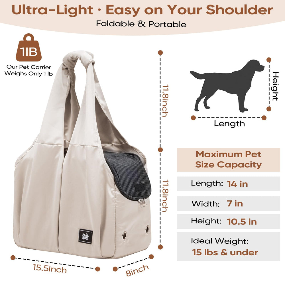 Gisaryc dog purse carrier side pockets highlights organized storage during outings.