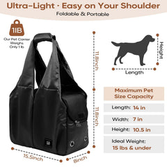Gisaryc dog purse carrier side pockets emphasizes storage for treats and essentials