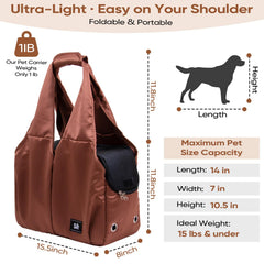 Gisaryc dog purse carrier side view highlights breathable mesh for ventilation.