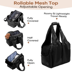 Gisaryc dog purse carrier ventilation mesh ensures breathable comfort during outings