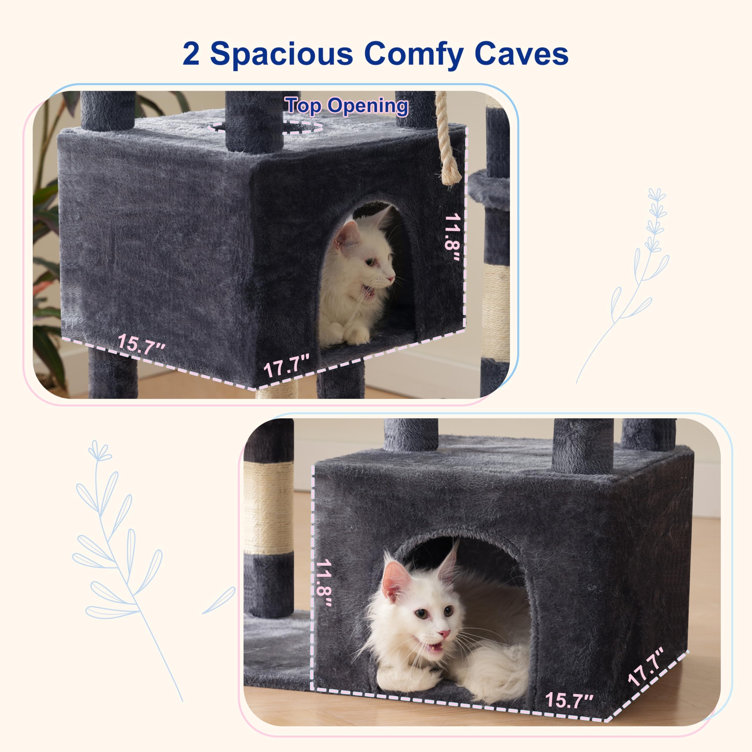 Gitelsnour cat tree highlights 15 sisal posts for claw health