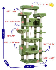 Gitelsnour cat tree 74in two baskets for cozy naps.