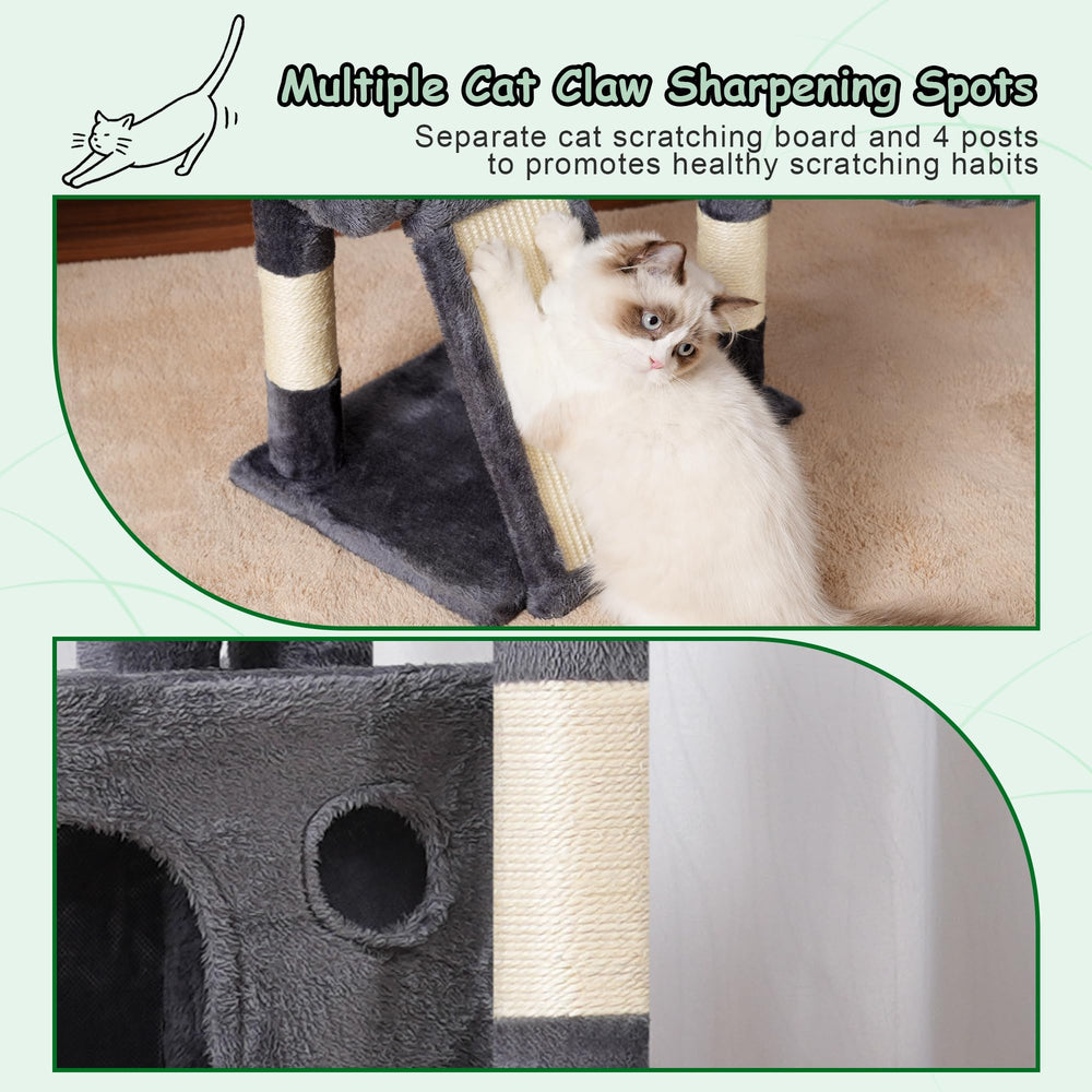 Gitelsnour Cat Tree 41.3 anti-tipping bars for added stability