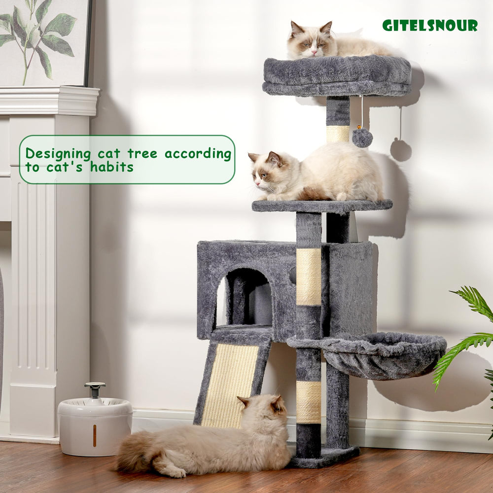Gitelsnour Cat Tree 41.3 cozy cat house for resting snuggly