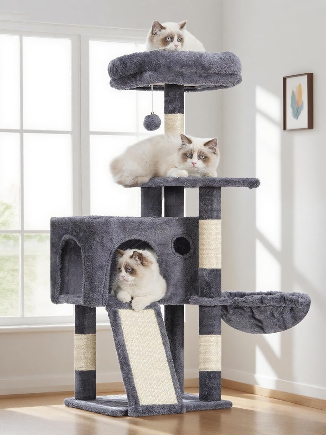 Gitelsnour Cat Tree 41.3 main tower for indoor play and lounging