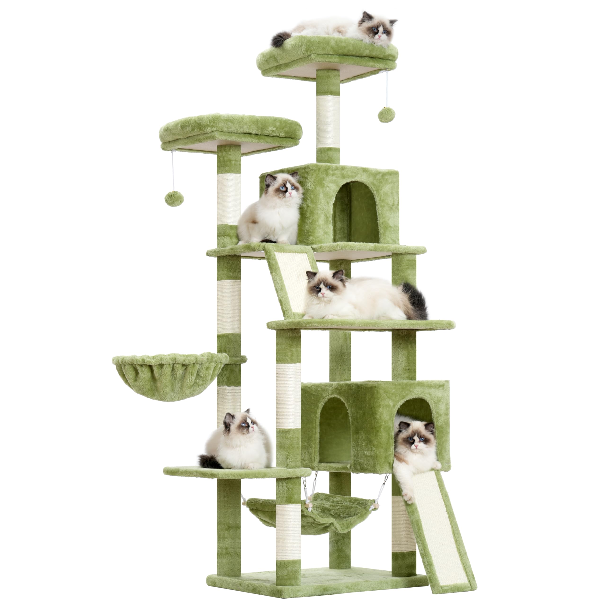 Gitelsnour cat tree 71-inch tower enables vertical play and rest.