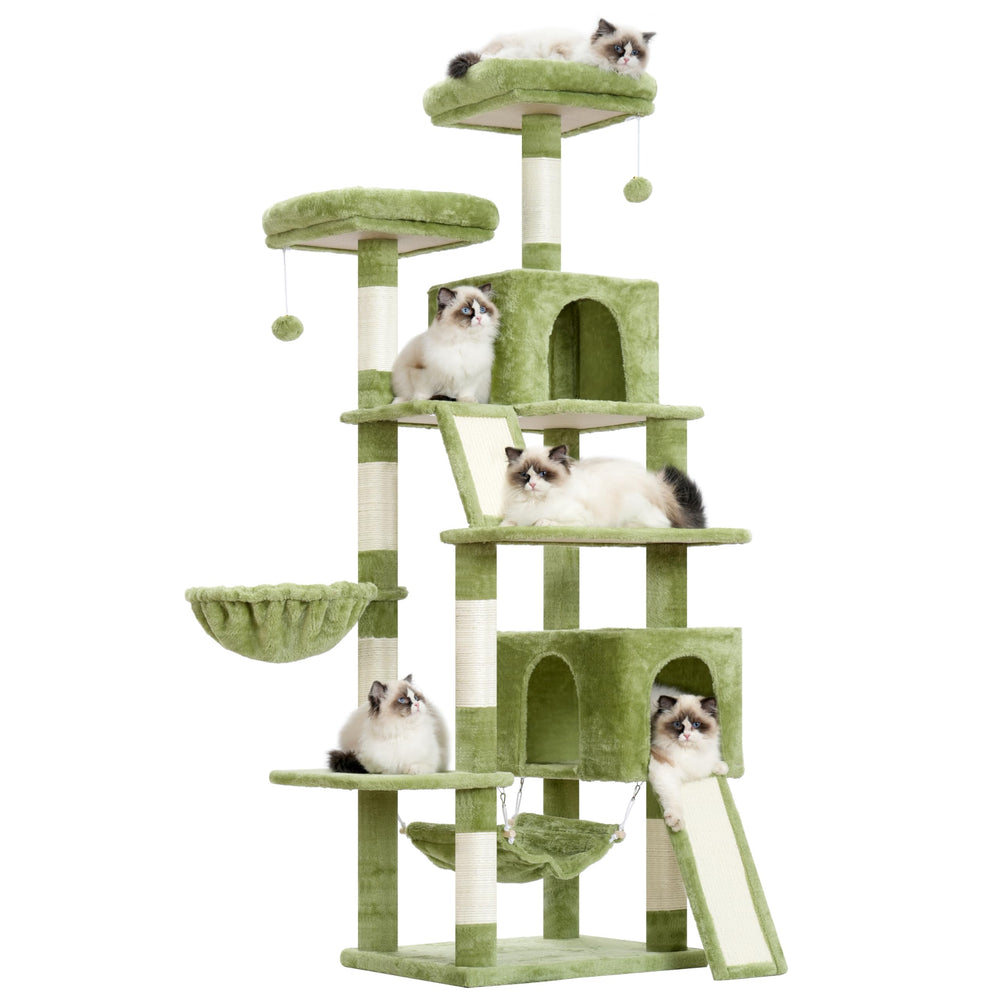 Gitelsnour cat tree 71-inch tower enables vertical play and rest.