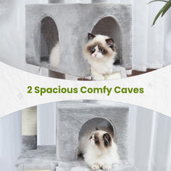 Gitelsnour cat tree 71in dual sisal boards provide durable claw care