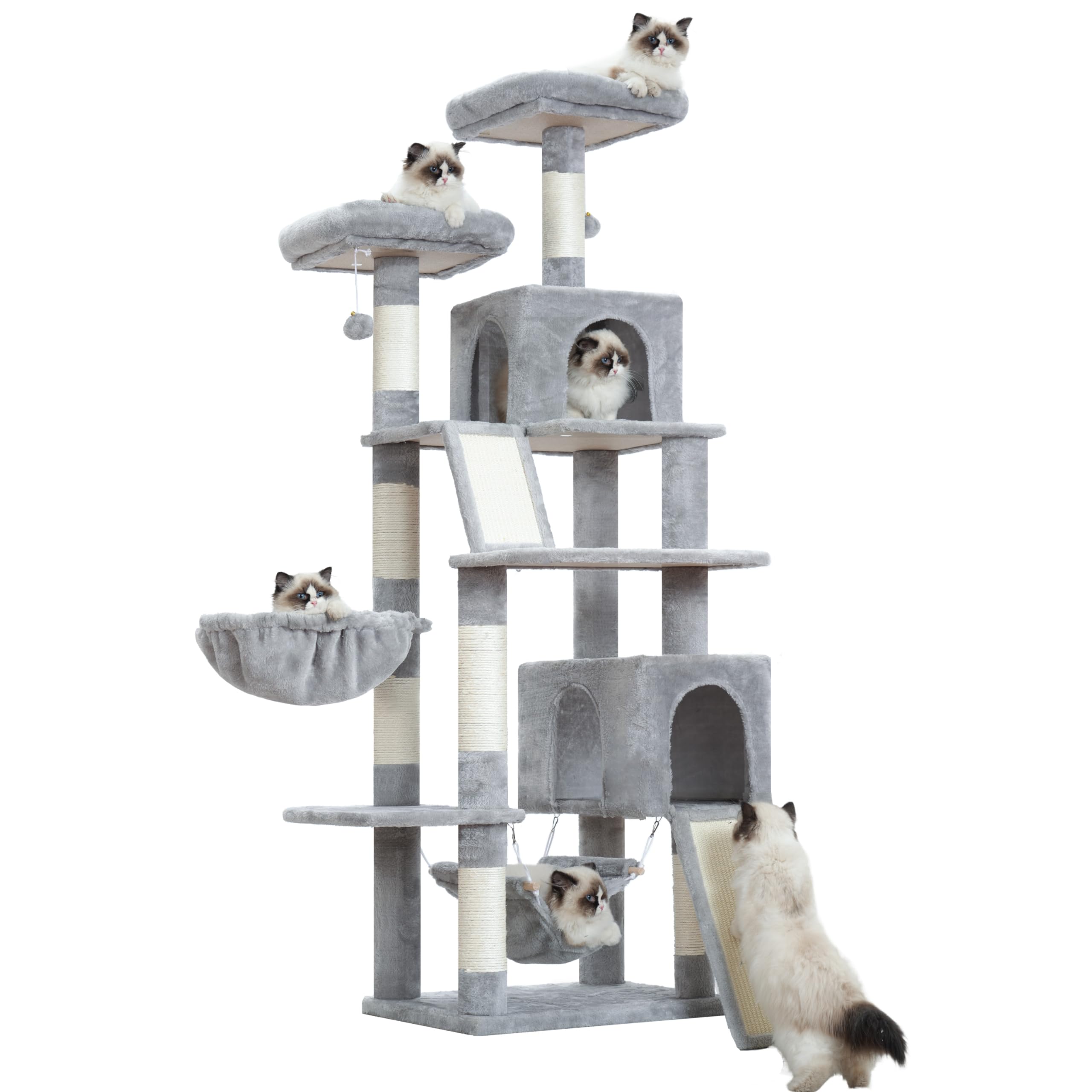 Gitelsnour cat tree 71in suspended fur balls stimulate playful interaction
