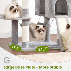 Gitelsnour cat tree 71in top platforms let cats survey the room from height